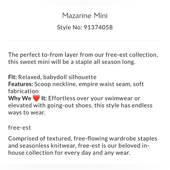 NWT FREE PEOPLE FP Beach Mazarine Mini Dress Large Black - Picture 7 of 7